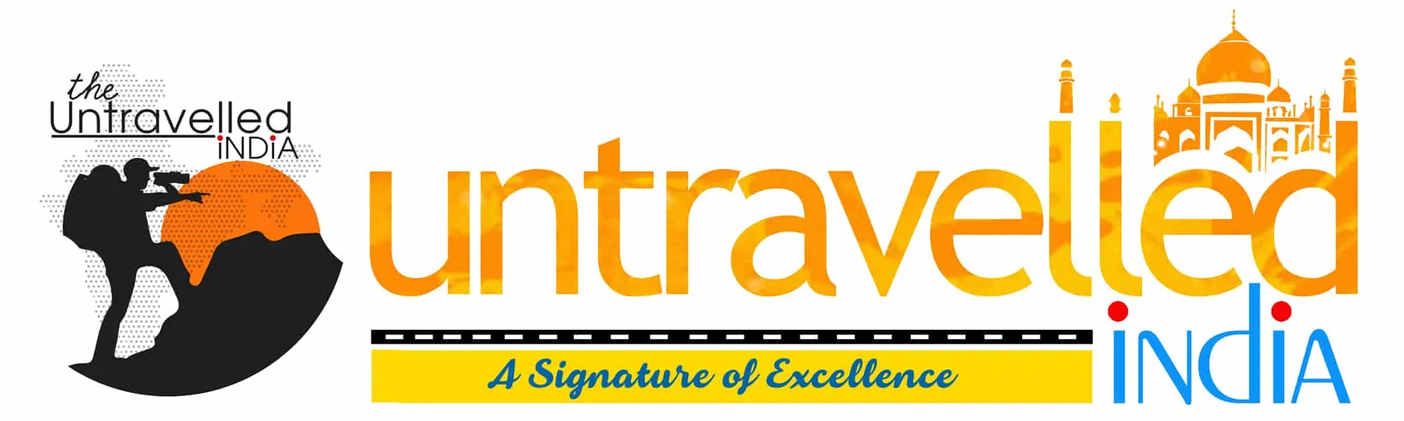 The Untravelled India Logo Designed by FBIP with Monogram and Tagline
